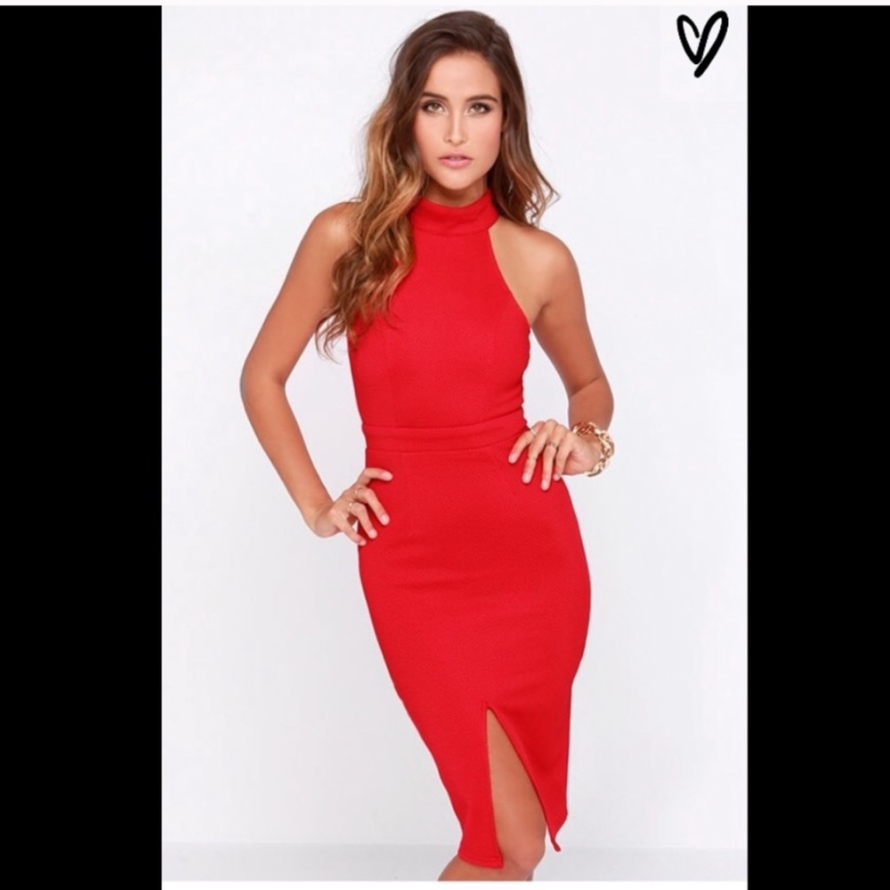 Stunning Lulus red midi dress 😍